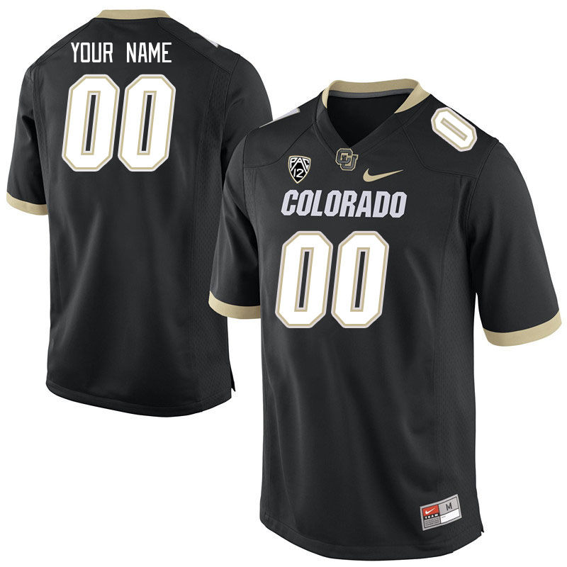 Custom Colorado Buffaloes Name And Number College Football Jerseys Stitched-Black - Click Image to Close